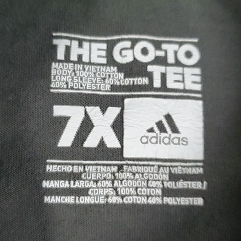 Adidas t-shirt grey green long sleeve - Picture 3 of 3